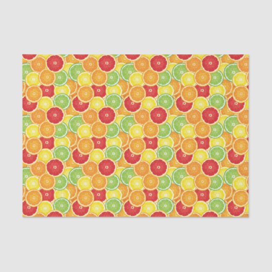 Papier Mousseline Motif avec des agrumes (Recto)