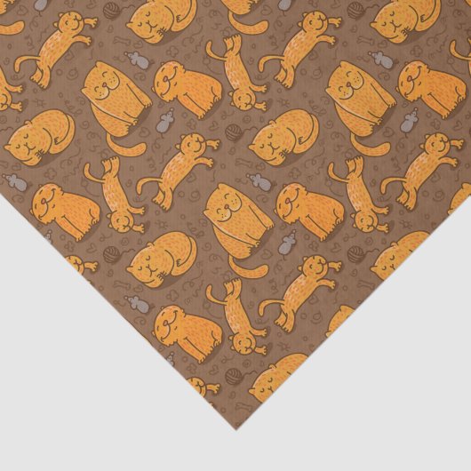 Papier Mousseline Motif avec des chats (Détail)