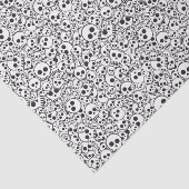 Papier Mousseline Motif avec des crânes (Détail)