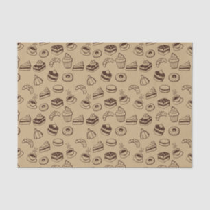 Papier Mousseline Motif avec des gâteaux, des desserts et la