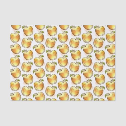 Papier Mousseline Motif avec la pomme jaune (Recto)