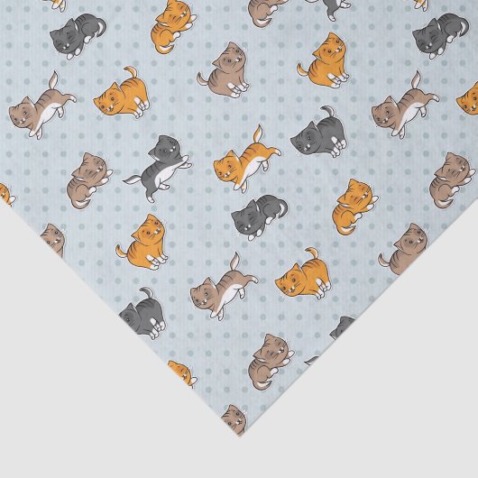 Papier Mousseline motif avec les chats drôles (Détail)