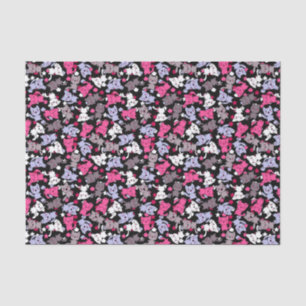 Papier Mousseline motif avec les chats mignons 3 de griffonnage de