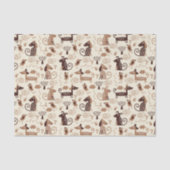 Papier Mousseline motif avec les chiens mignons (Recto)
