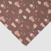 Papier Mousseline Motif avec les éléments relatifs de café (Détail)