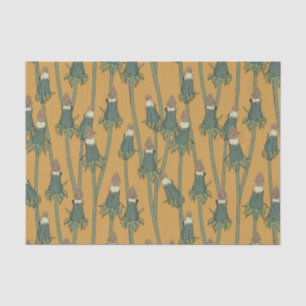 Papier Mousseline Motif avec pandelion non ouvert