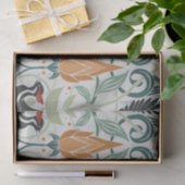 Papier Mousseline Motif avec pic-blanc à bec ivoire (Cadeau)