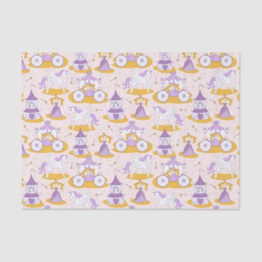 Papier Mousseline motif avec une princesse (Recto)