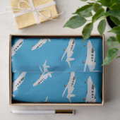 Papier Mousseline Motif avion à réaction (Cadeau)