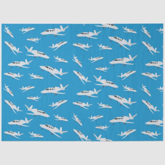 Papier Mousseline Motif avion à réaction (Recto)