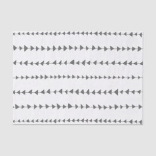 Papier Mousseline Motif aztèque de flèches de blanc gris de charbon
