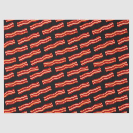 Papier Mousseline Motif Bacon savoureux (Recto)