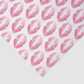 Papier Mousseline Motif baiser parties scintillant rose (Détail)