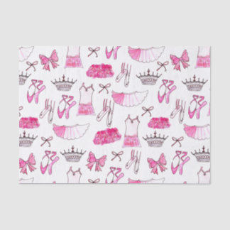 Papier Mousseline Motif Ballerina en aquarelle