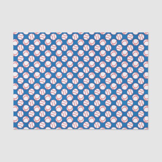 Papier Mousseline Motif Baseballs (Recto)