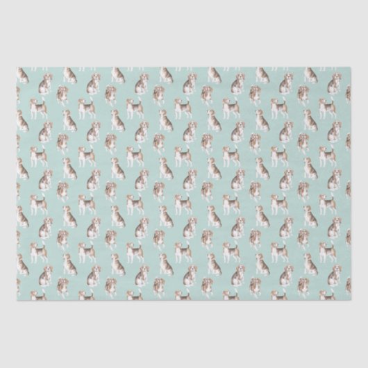 Papier Mousseline Motif beagle Puppy (Recto)