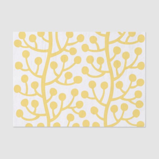 Papier Mousseline Motif Berry Vine (Recto)