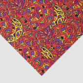 Papier Mousseline Motif bio coloré (Détail)