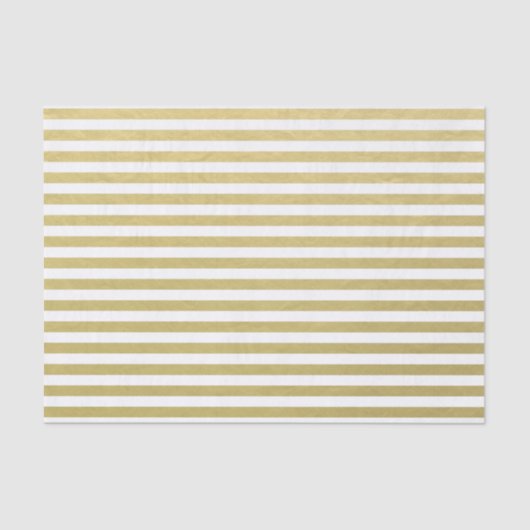 Papier Mousseline Motif blanc de rayures de feuille d'or (Recto)