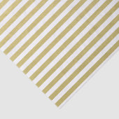 Papier Mousseline Motif blanc de rayures de feuille d'or (Détail)