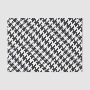 Papier Mousseline Motif blanc et noir Pied De Poule