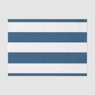 Papier Mousseline Motif blanc moderne de rayures de bleu marine