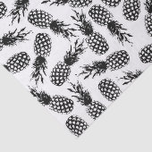 Papier Mousseline Motif blanc noir moderne abstrait d'ananas (Détail)