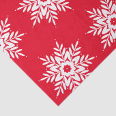 Papier Mousseline Motif blanc rouge (Détail)