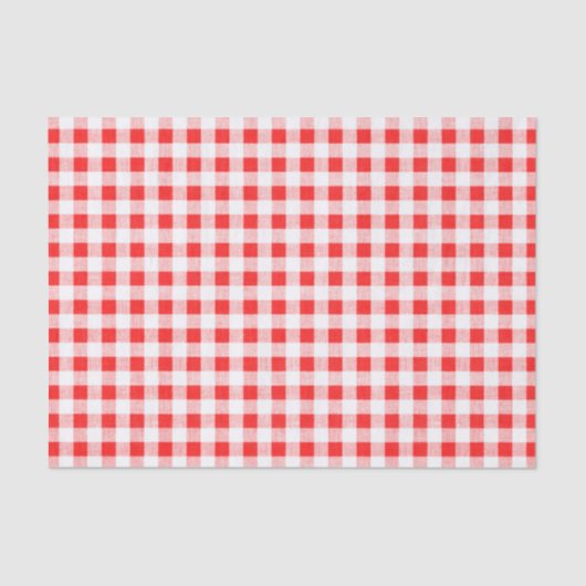Papier Mousseline Motif blanc rouge de guingan (Recto)