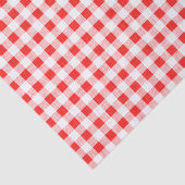 Papier Mousseline Motif blanc rouge de guingan (Détail)