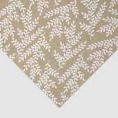 Papier Mousseline Motif blanc texturisé rustique de feuillage de (Détail)