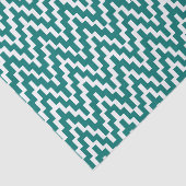 Papier Mousseline Motif blanc turquoise de rayures de zigzag d'Ikat (Détail)
