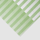 Papier Mousseline Motif blanc vert rayé (Détail)