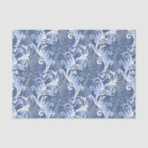 motif bleu baroque