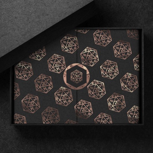 Papier Mousseline Motif bleu D20 | RPG Imaginaire Tabletop Gamer Dic