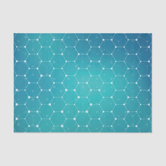 Papier Mousseline Motif bleu d'ADN de Teal (Recto)