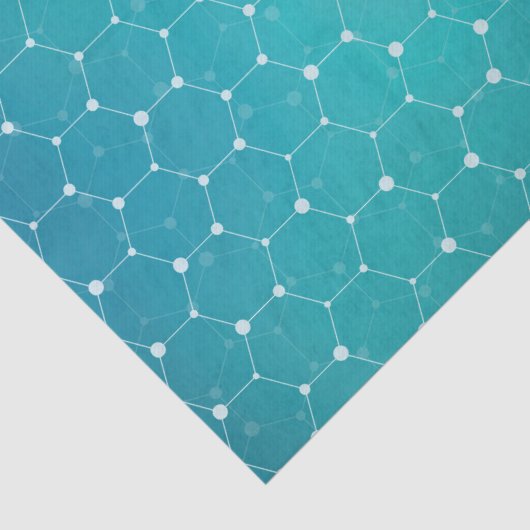 Papier Mousseline Motif bleu d'ADN de Teal (Détail)