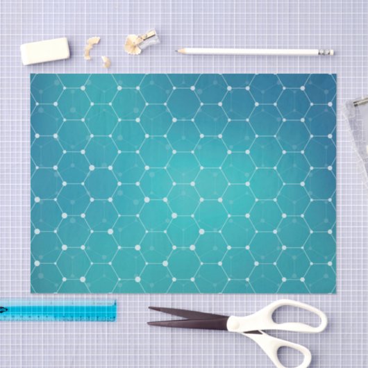 Papier Mousseline Motif bleu d'ADN de Teal (Artisanat)
