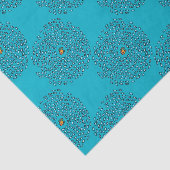 Papier Mousseline Motif bleu d'école de poissons avec de petits (Détail)