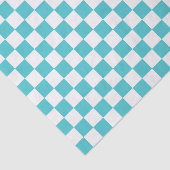 Papier Mousseline Motif bleu et blanc de serpent de mer de damier (Détail)