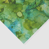 Papier Mousseline Motif bleu et vert lumineux audacieux d'art (Détail)