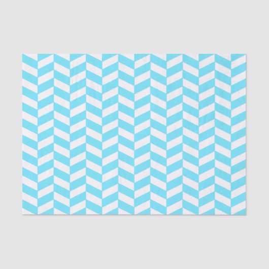 Papier Mousseline Motif bleu lumineux blanc en arête de poisson de (Recto)