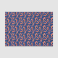 Motif bleu marine de crevette marine et de corail