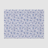 Papier Mousseline Motif bleu mignon d'oiseaux (Recto)