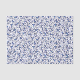 Papier Mousseline Motif bleu mignon d'oiseaux