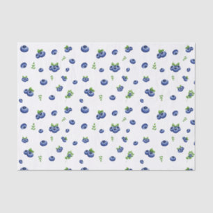 Papier Mousseline Motif Blueberry