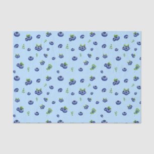 Papier Mousseline Motif Blueberry