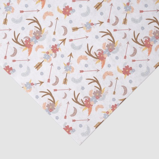 Papier Mousseline Motif Boho (Détail)