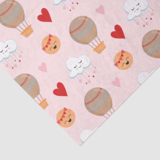 Papier Mousseline Motif Boho mignon en rose (Détail)