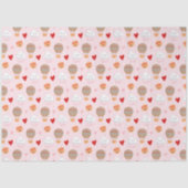 Papier Mousseline Motif Boho mignon en rose (Recto)